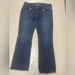 American Eagle Kick Boot Jeans Size 12 Reg Super Stretch Blue